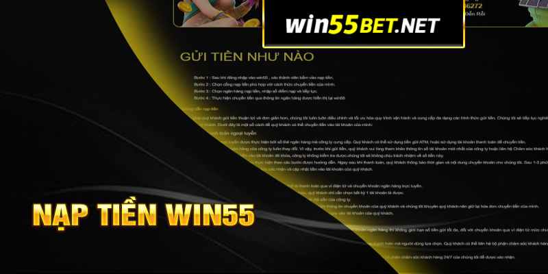 Các chú ý khi nạp tiền Win55 tân thủ cần để tâm